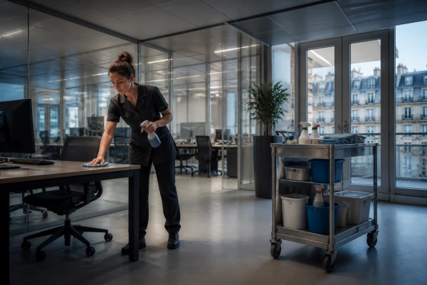 Nettoyage complet bureaux après travaux Malakoff