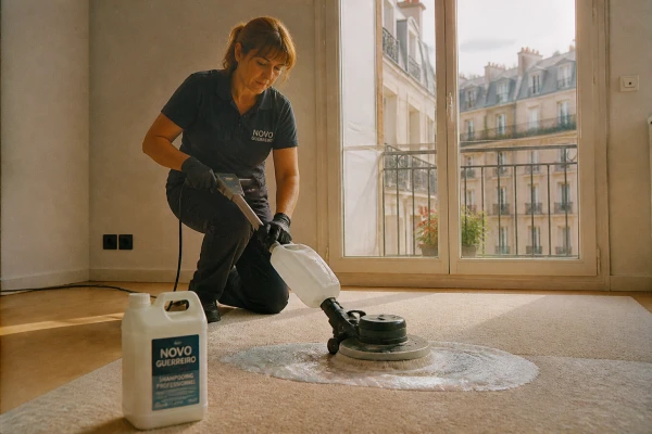 Shampoing moquette traitement taches profondes Paris 15